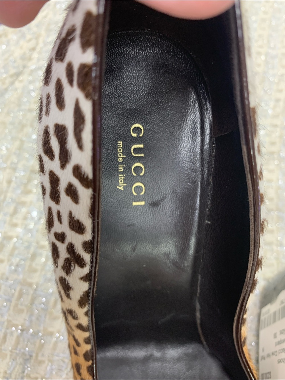 Gucci Women’s Leopard Print Pumps - Brown/Black - Picture 11 of 13